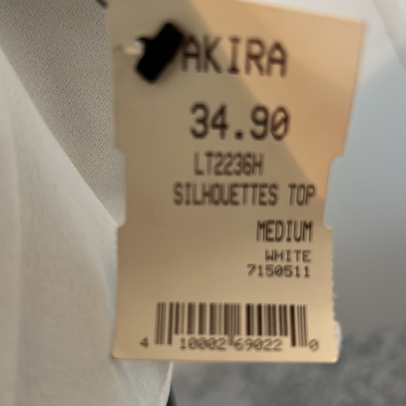 Akira off-white polyester long sleeve crop top - Picture 7 of 9